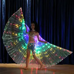 Обувь для девочек световой цветной свет ISIS Крылья ангела Led Бабочка танец живота костюм малыша танец живота аксессуары для танцев