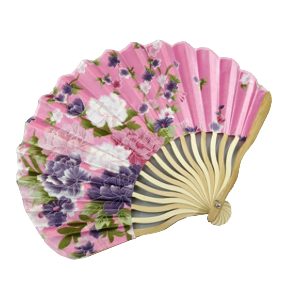 

1 Pc Japanese-style Wind Bone Shaped Knife Fan Flower Texture Chinese Retro Hand-held Fans Decor Crafts