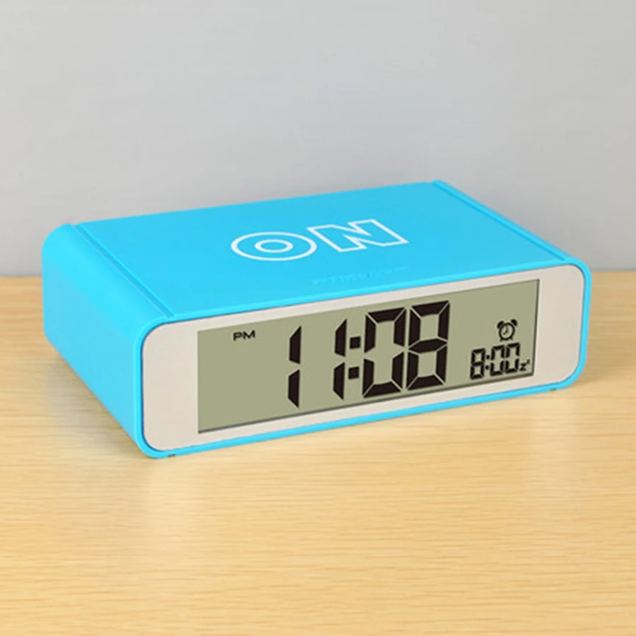 

Electronic Creative Alarm Clock Night Light Smart Snooze Mechanical Alarm Desk Clocks Flip Glow Wecker Bedside Clocks 50A0135