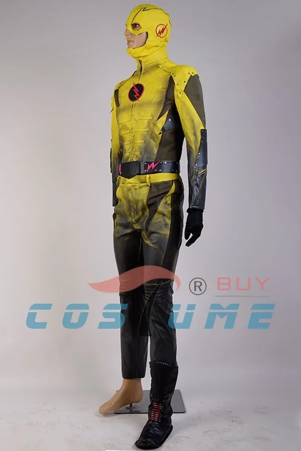 Reverse-Flash обратный флэш Костюм профессора зум эобард Таун Костюмы для косплея с маской бахилы Для мужчин костюмы на Хэллоуин