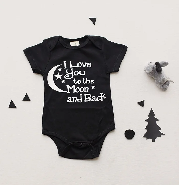 2019 пуловер Bbaby Onesie костюмы для новорожденных и цельный черно белый