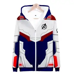 Sudaderas Мстители эндшпиль супергероя 3D толстовки Для мужчин хип-хоп Уличная передовых технологий Толстовка с капюшоном на застежке-молнии