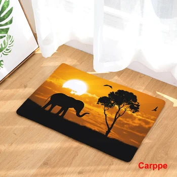 

New Anti-Slip Carpets Indian Style Elephant Print Mats Bathroom Floor Kitchen Rugs 40x60or50x80cm