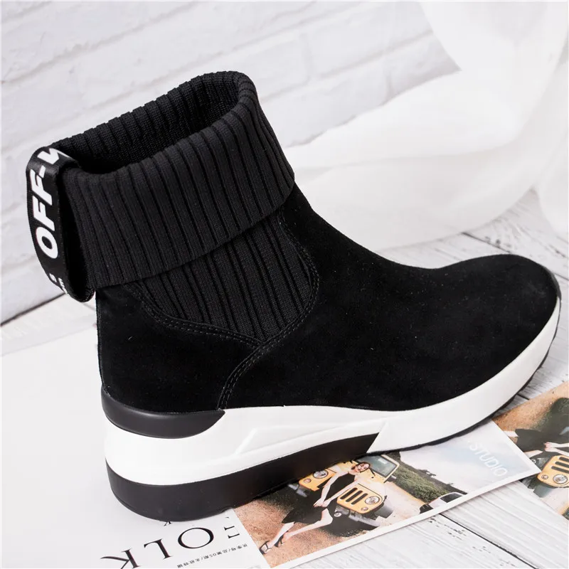 BELISS 2018 new design fashion ankle boots for women sneaker boots women wedges genuine leather (20)