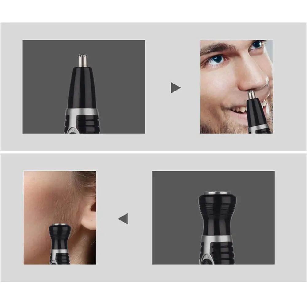 3 In 1 Men Electric Shaver Ear Nose Eyebrow Trimmer Clipper Battery Powered Beard Mustache Shaving Machine Face Care Hair Trimer
