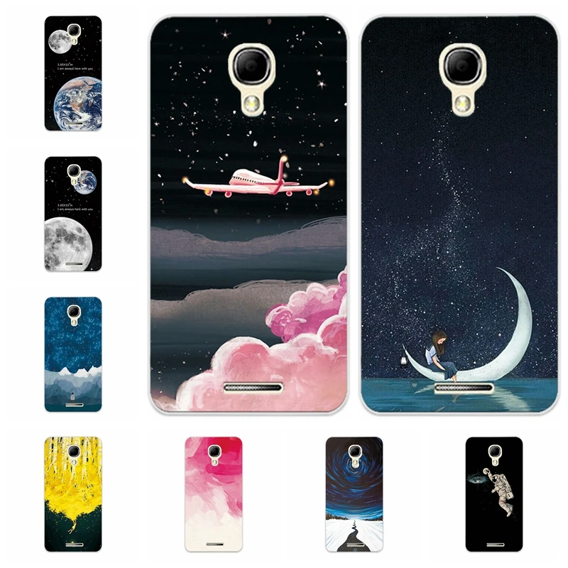 

Couple Sky Moon Earth Case For Alcatel 5010 Soft TPU Silicone Phone Capa Back Cover For Alcatel One Touch Pixi 4 OT 5010 Fashion