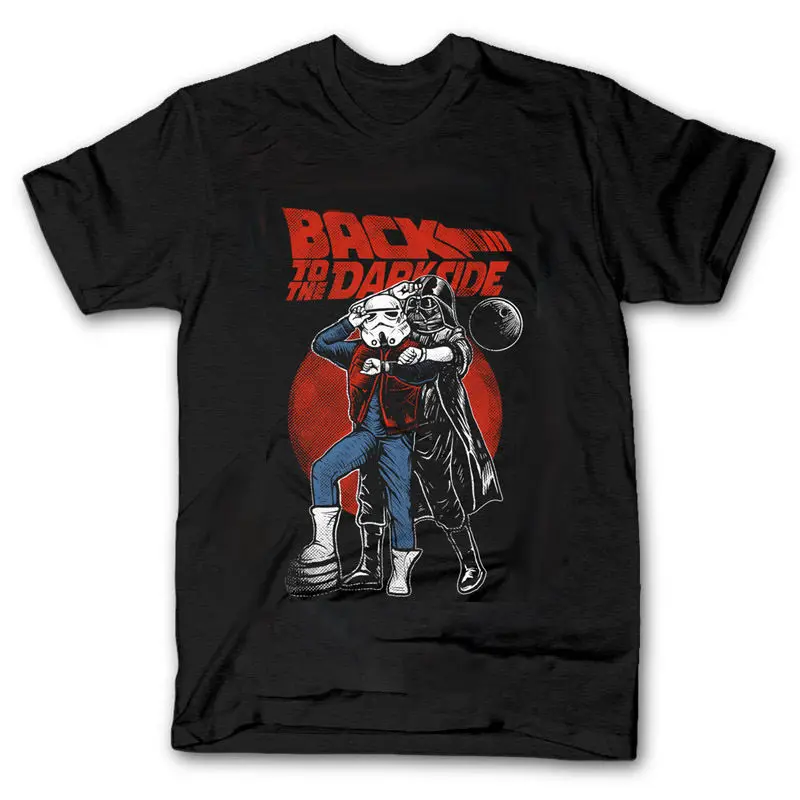 

STAR WARS BACK TO THE FUTURE DARK SIDE T-SHIRT DARTH VADER New Arrival Male Tees Casual Boy T-Shirt Tops Discounts