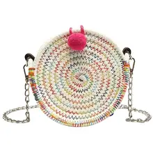 Новые пляжные тканые сумки летние женские модные сумки из ротанга тканые сумки через плечо дорожная соломенная сумка