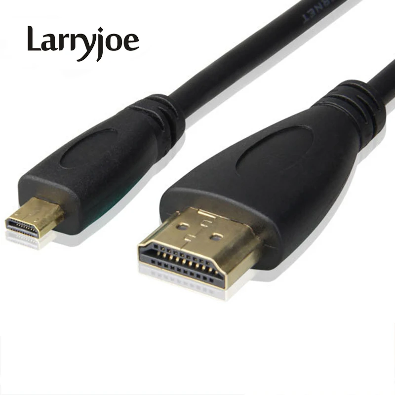 

Larryjoe 1M/1.5M/1.8M/3M/5M/10M V1.4 Micro HDMI to HDMI Male Adapter Converter Cable 1080p 1440p for HDTV PS3 XBOX 3D LCD