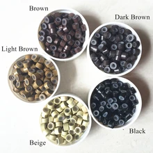 1000 шт микро-кольца для наращивания волос Силиконовые микро-бусины инструменты для наращивания волос кольцо для наращивания волос микро-петли кольцо для наращивания волос