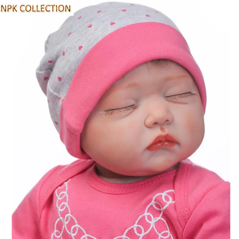 

NPKCOLLECTION 20 Inch Sleeping Doll Reborn Silicone Reborn Baby Dolls for Girls Realistic Baby Alive Soft Doll Bonecas Reborn