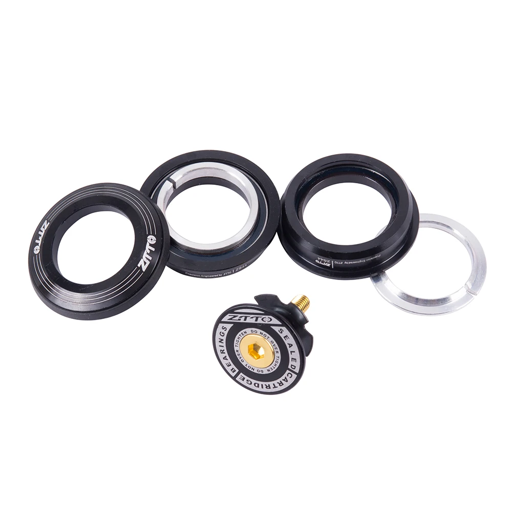 Lightweight Bike Threadless External Headset 1-1//8/'/'//1-1//2/'/' Bearing Headset