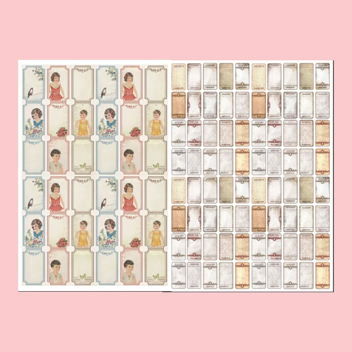 

1pcs\set retro lady vintage English old newspaper character paper material DIY photo albums diary decorative stationery sticker
