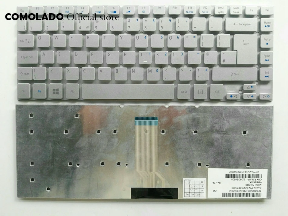Британская клавиатура для Acer 3830 3830T 4840 4830T Серебристая британская раскладка