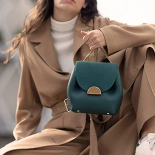 Женская сумка, роскошная дизайнерская сумка-мешок, маленькая сумка на цепочке, женская кожаная сумка на плечо, женская сумка через плечо во французском стиле - Цвет: Green