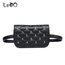LUCDO Новая модная черная поясная сумка из искусственной кожи, Женская поясная сумка для женщин, поясная сумка, чехол для телефона, женская сумка на пояс, женская сумка Bolosa