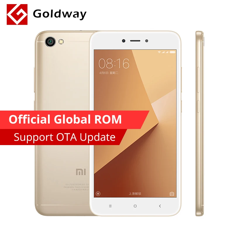 Оригинальный Xiaomi Redmi Note 5A с глобальной прошивкой 2 Гб ОЗУ 16 ПЗУ мобильный телефон