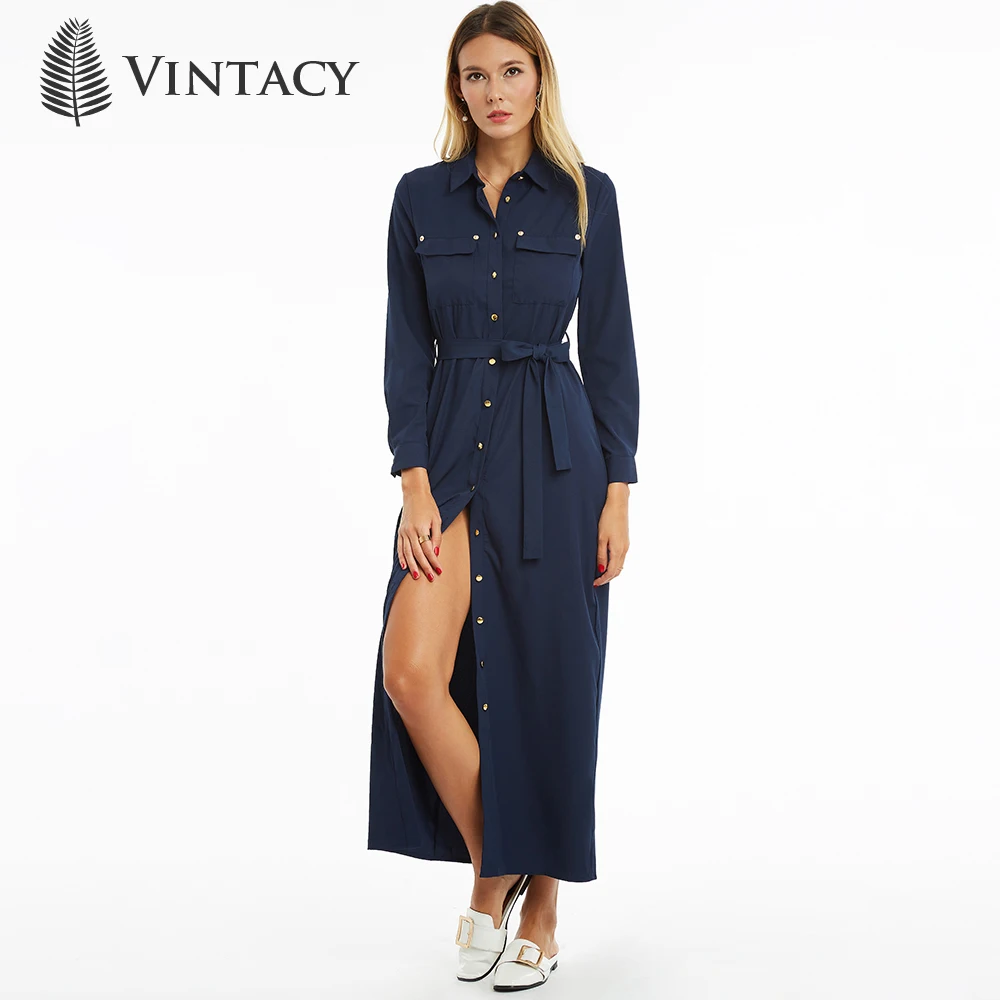 Navy blue casual dress long sleeve shoulder surgery boutiques