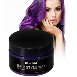 Одноразовая краска для волос цветной воск одноразовая формовочная паста Серебристая Зеленая краска для волос