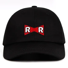 RR beyzbol şapkası dragon topu Dr. Gero Baba Şapka % 100% Pamuk Kırmızı Kurdele Ordu Narin Nakış Snapback Kapaklar Hiçbir yapı Şapka(China)