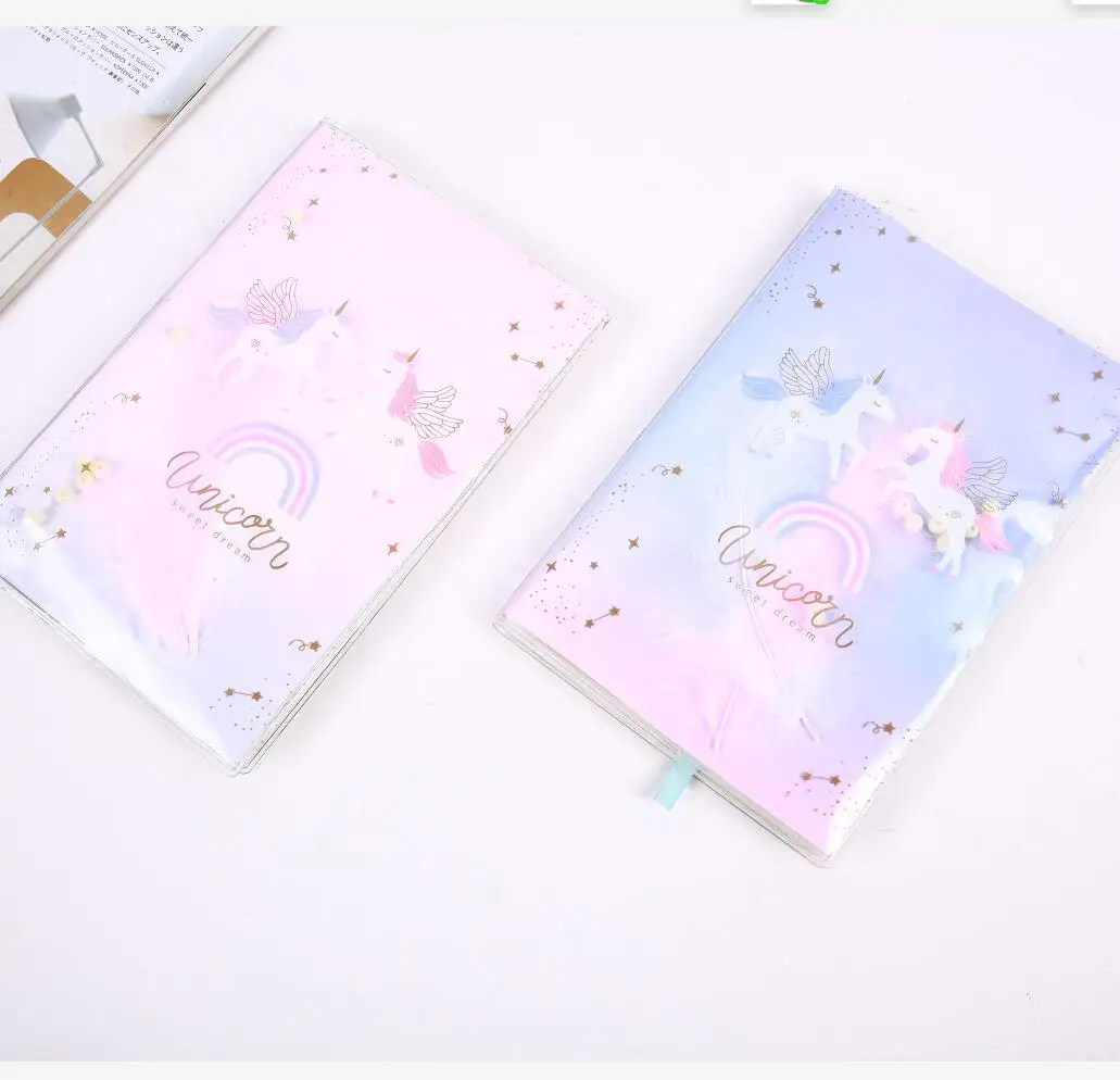 

1pcs New diary book pvc shell notebook unicorn diary plan notepad sequin notebook diary