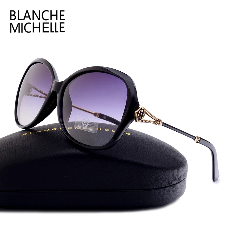 

Blanche Michelle 2018 High Quality Polarized Sunglasses Women Brand Designer UV400 Sunglass Gradient Sun glasses oculos With Box