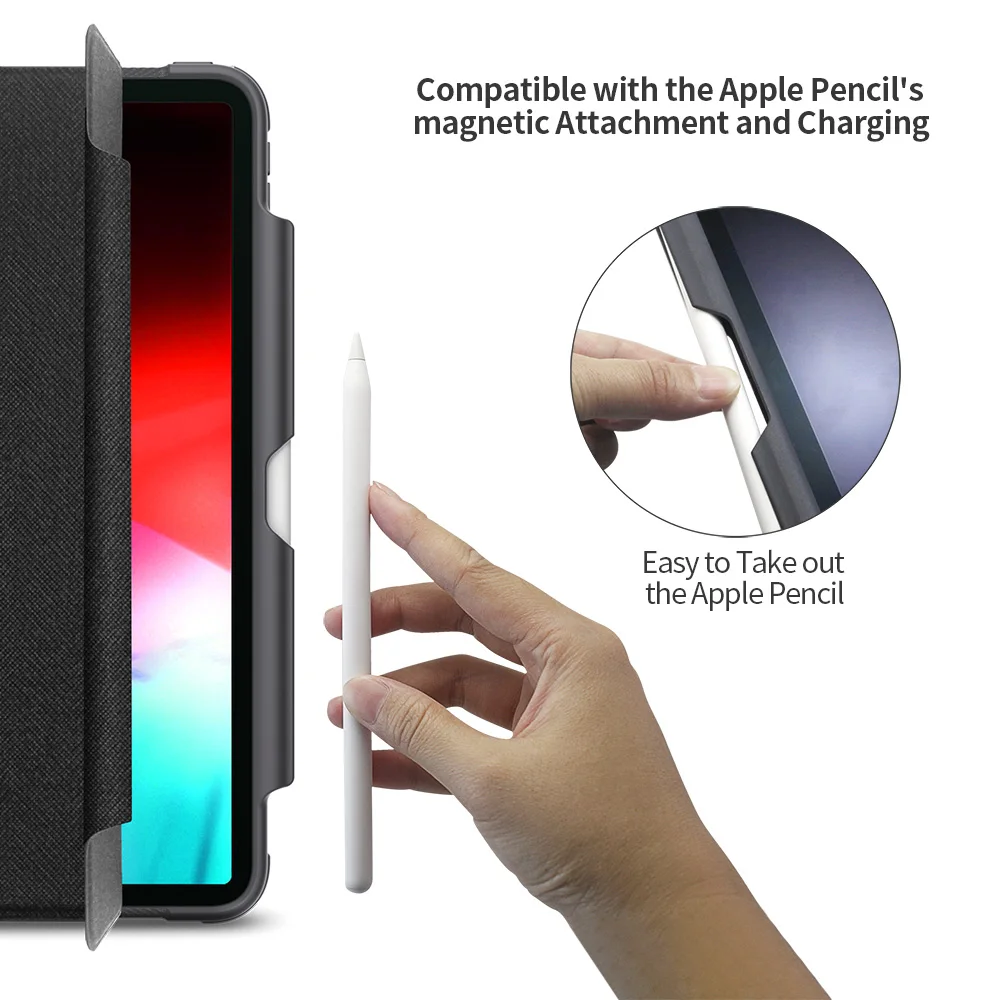 Для iPad Pro 12.9 2018 Чехол для карандаша Прозрачный противоударный сверхмощный