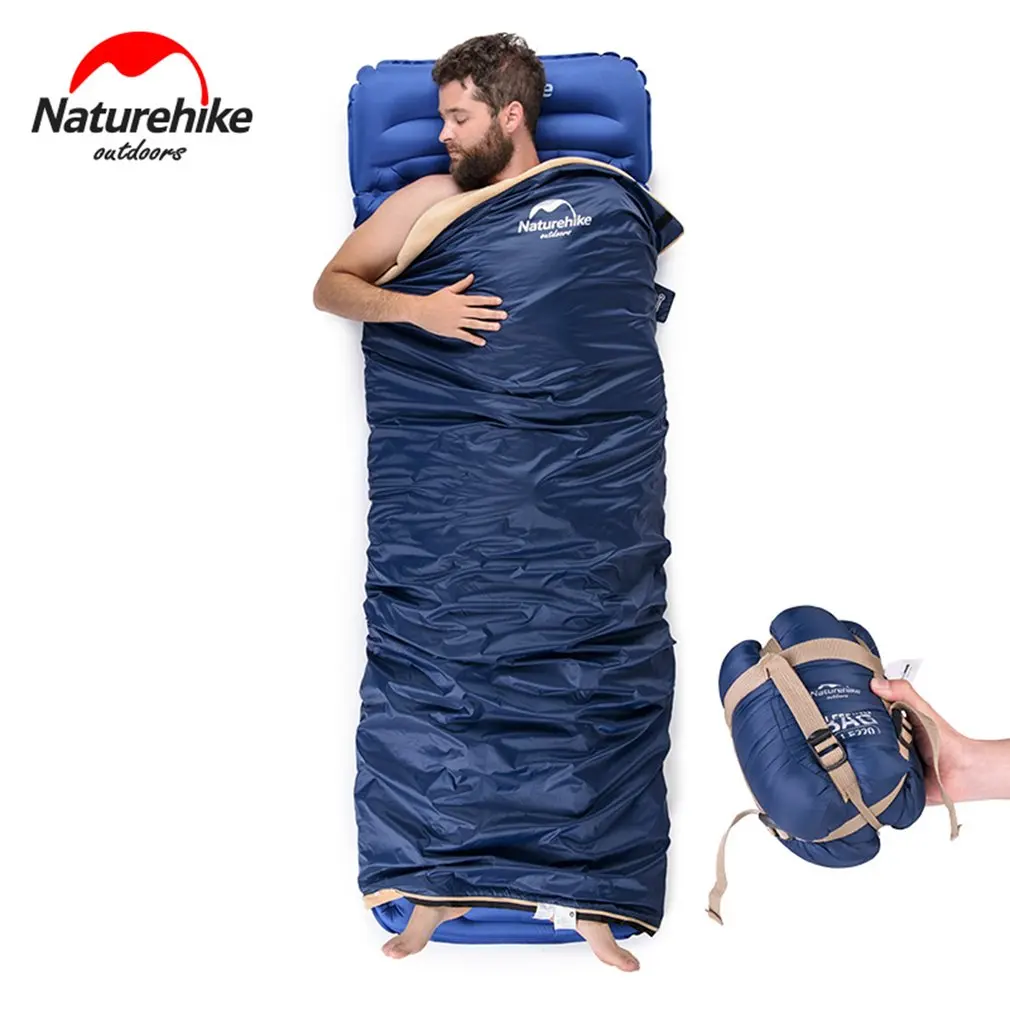 

New Naturehike Autumn Winter Waterproof Sleeping Bag Warm Coral Velvet Outdoor Hiking Camping Envelope Ultralight Sleeping Bag