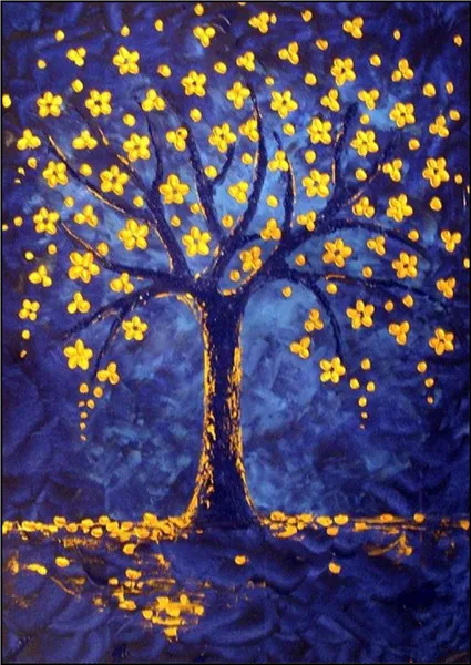 5d алмазная живопись пейзаж дерево круглый diy Алмазная мозаика картина вышивка узор вышивка ручной работы - Цвет: Фиолетовый