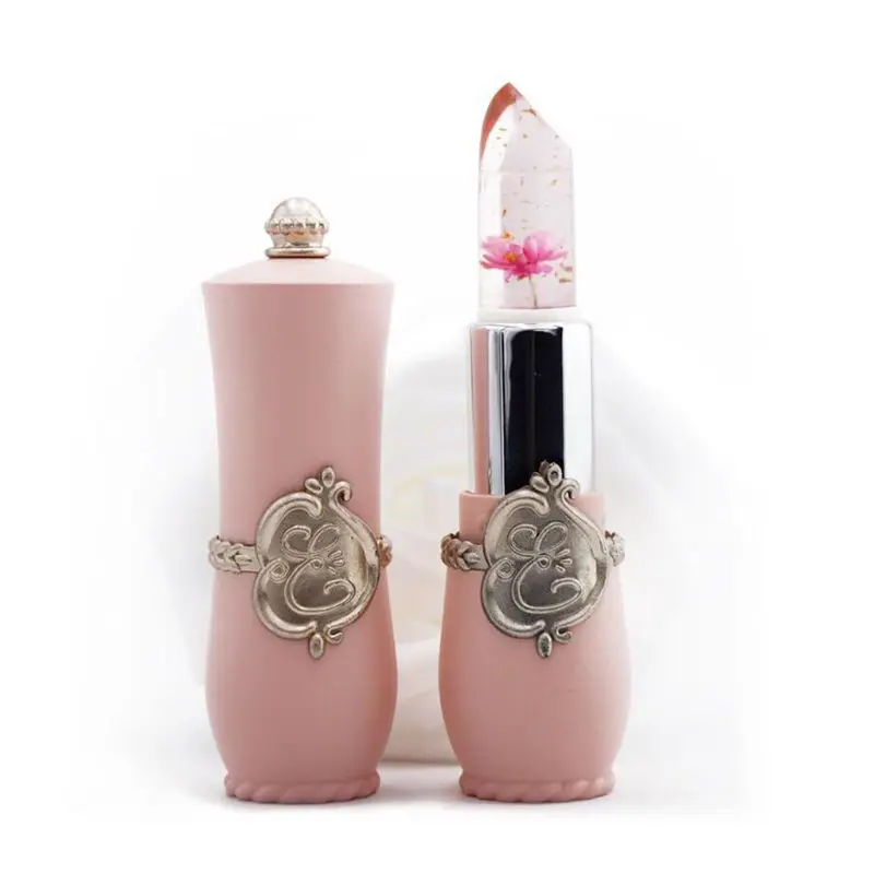 1Pc Waterproof Transparent Lipstick Handmade Long Lasting Temperature Color Changing Jelly Lipgloss With Dried Flower Lip Balm 1Pc Waterproof Transparent Lipstick Handmade Long Lasting Temperature Color Changing Jelly Lipgloss With Dried Flower Lip Balm