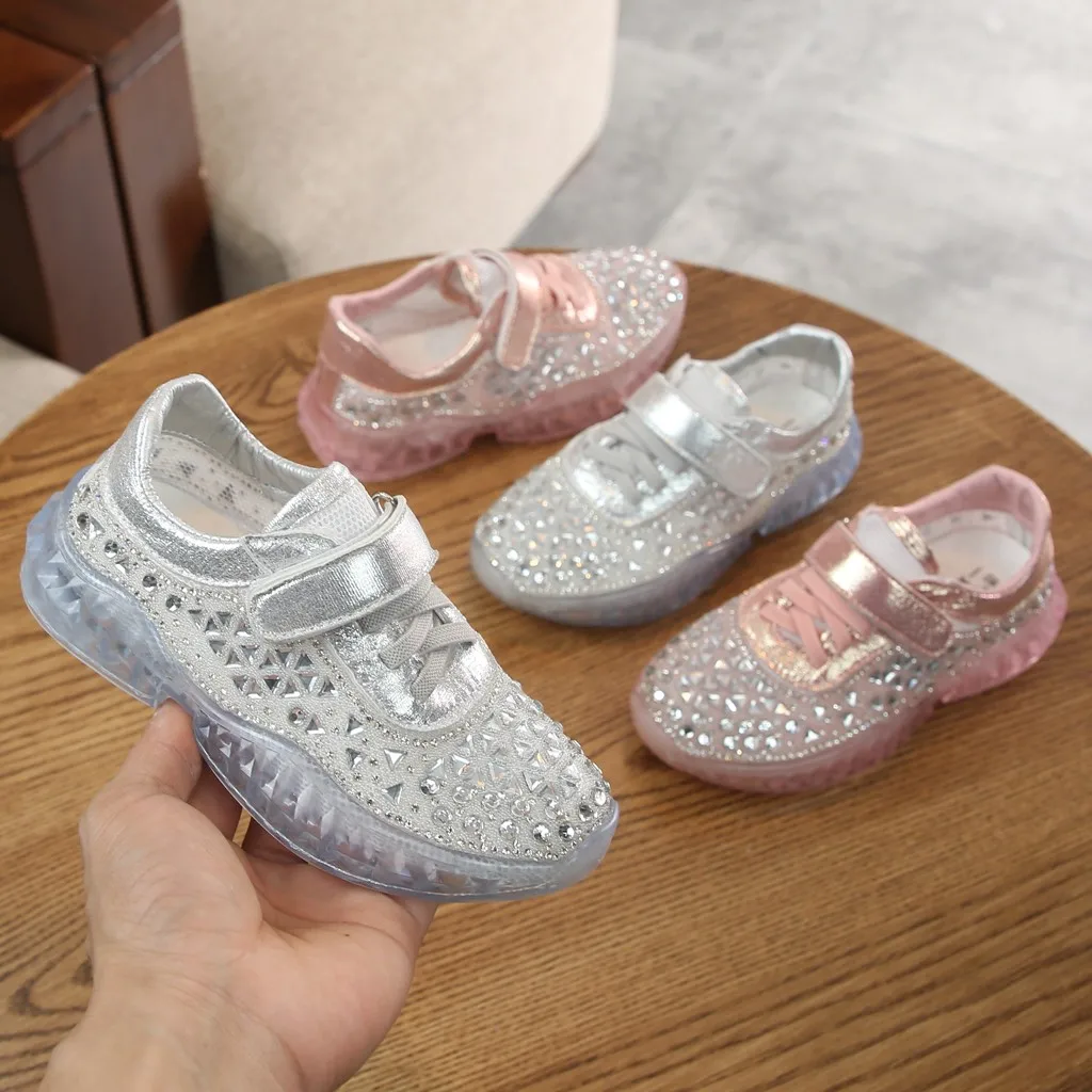 

2019 Fashion Toddler Infant Baby Girls Boys Shoes Crystal Sport Running Sneakers Casual Shoes Children Kids Run Shoes