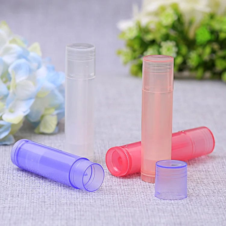100x5ml 5g slim lipstick tube mouth round colorful lipbalm tube lipstick case container lip