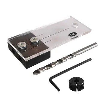 

1/4" Dowel Drilling Jig Kit Wood Drilling Guide Hole Locator High Hardness Woodworking Tool For DIY Carpentry Tools