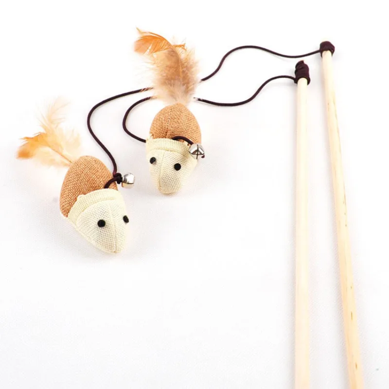 Cat Toys Interactive With Bells Elastic Rod Has a Funny Cat Mouse Pumpkin Feather Chick Fish Mascotas Toys Pets Toys