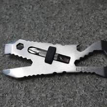 EDC Шестерни Многофункциональный Piranha Нержавеющая сталь плоская отвертка ключ открывалка открытый инструмент кемпинг