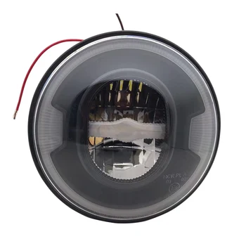 

1X 7" LED Round Halo Headlight For Lada Niva 4x4 7 Inch Headlamp With White DRL Amber Turn Signal for Nissan Patrol Y60