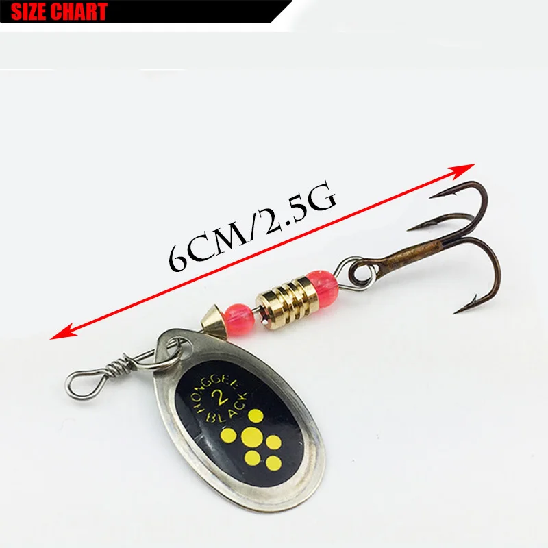 WDAIREN Metal Fishing Lure 1Pce 2.5g 3.5g 5.5g Spoon Lure Spinner Bait Fishing Tackle Hard Bait Spinner Bait Isca Artificial