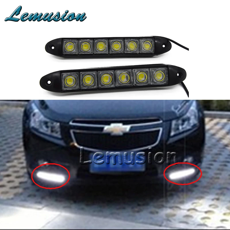 2X Автомобильный светодиодный дневный ходовой светильник 6 DRL для Renault Duster Megane 2 3