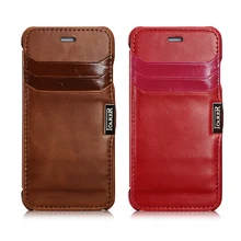 Винтажный стиль ICARER Роскошные слоты для карт откидная крышка чехол для iPhone 6 s 6 4,7 ''натуральная исправленная зернистая кожа для iPhone 6s чехол