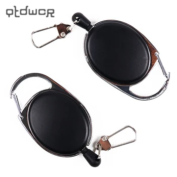 

1PC Retractable Pull Badge Reel Zinc Alloy Plastic ID Lanyard Badge Holder Reels Recoil Belt Key Ring Office Supplies