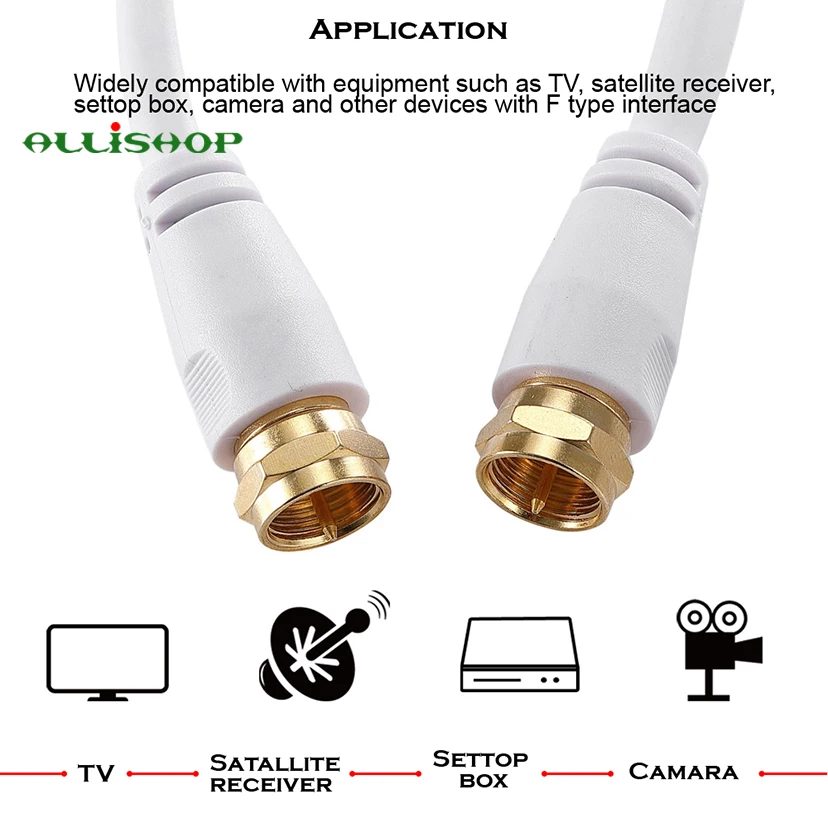 ТВ F коаксиальный кабель Flylead Aerial Male to Male RF RG6 спутниковый антенный кабель F Тип Male to Male радиочастотный коаксиальный кабель