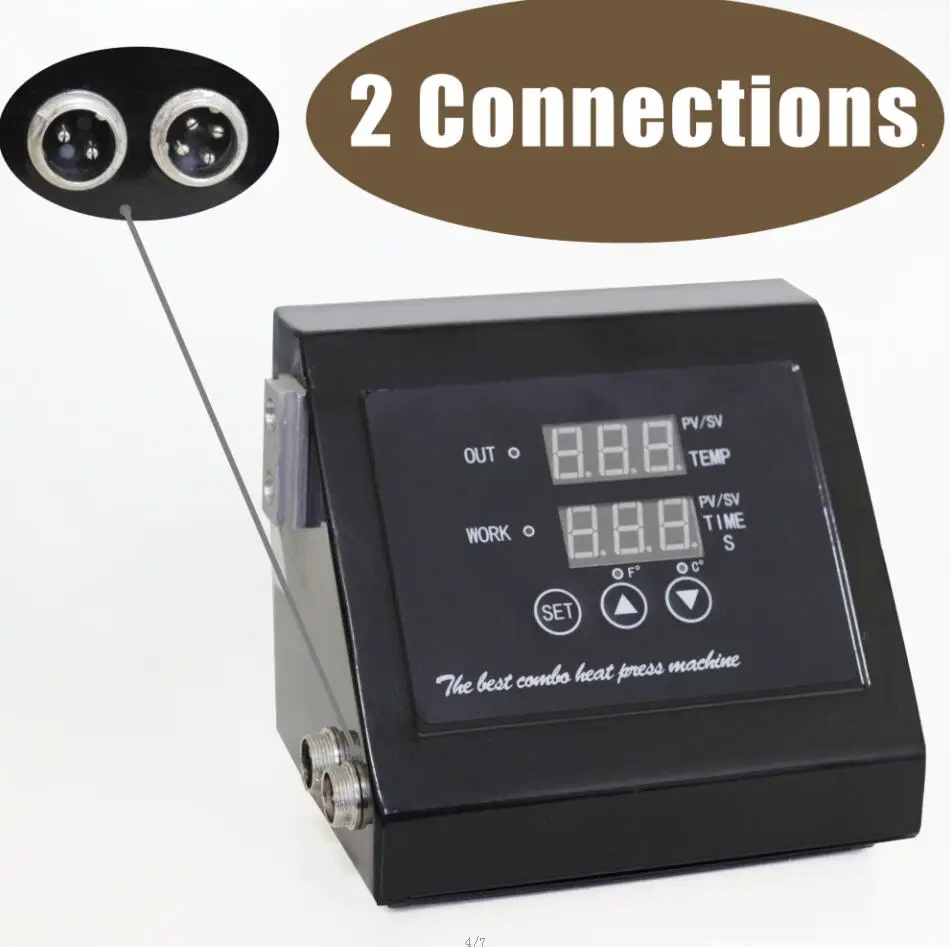

New design Double Display 110V/ 220v heat press digital Temperature controller for heat press machine with 2 connections