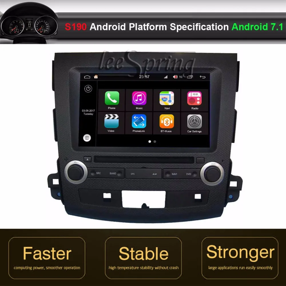Android 7.1 Car DVD GPS Player for Mitsubishi Outlander in Car