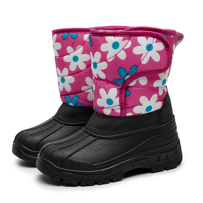 

Children's Shoes Kids Leather Boots 2018 Winter Shoes Girls Snow Boots Anti-Slip Rubber Girls Boots Pink Ankle Boot for Kids