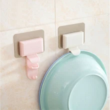 Mounted wall hook Storage Hook Wall Washbasin Hook Kitchen Creative Without Scar Hanger Bathroom Strong Wall Hanging Basin Rack