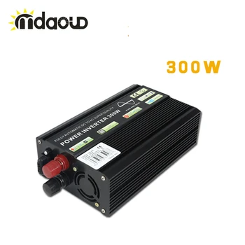 

300W/600W Pure Sine Wave Off Grid Solar Power Inverter Car Inverter DC to AC Converter with USB Outlet