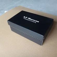 500 шт/партия производитель пользовательских логотипов печать твердая бумага гофра матовая черная бумага коробки для обуви