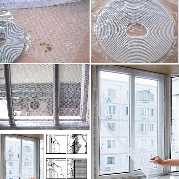 DIY насекомое муха от насекомых Комаров сетка на дверь сетка на окно плетеная сеть экран занавес протектор Fly экран по всему миру