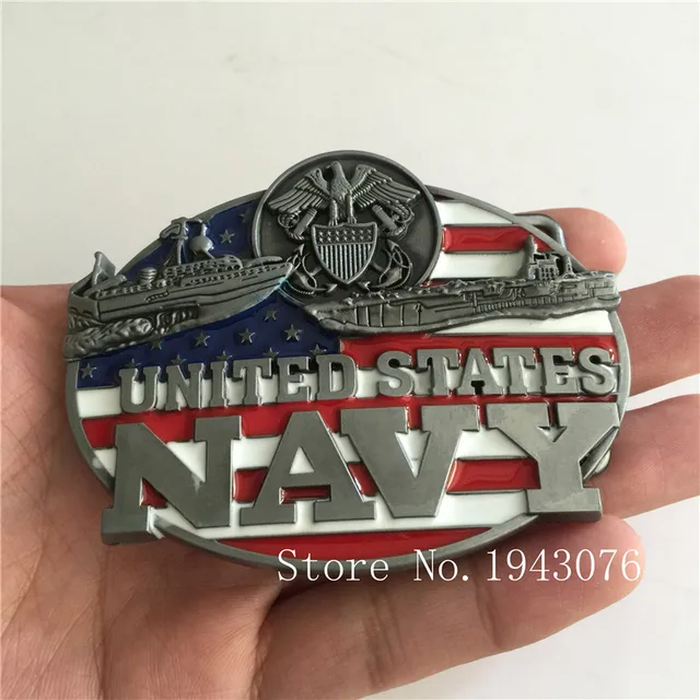 Retail Wholesale United States NAVY Belt Buckle For 9*7cm Metal Men's