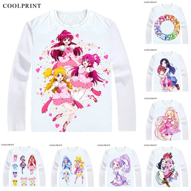 Doki Precure Dokidoki футболка волшебная девушка аниме пользовательская повседневные